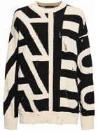 MARC JACOBS Distressed Monogram Oversize Sweater