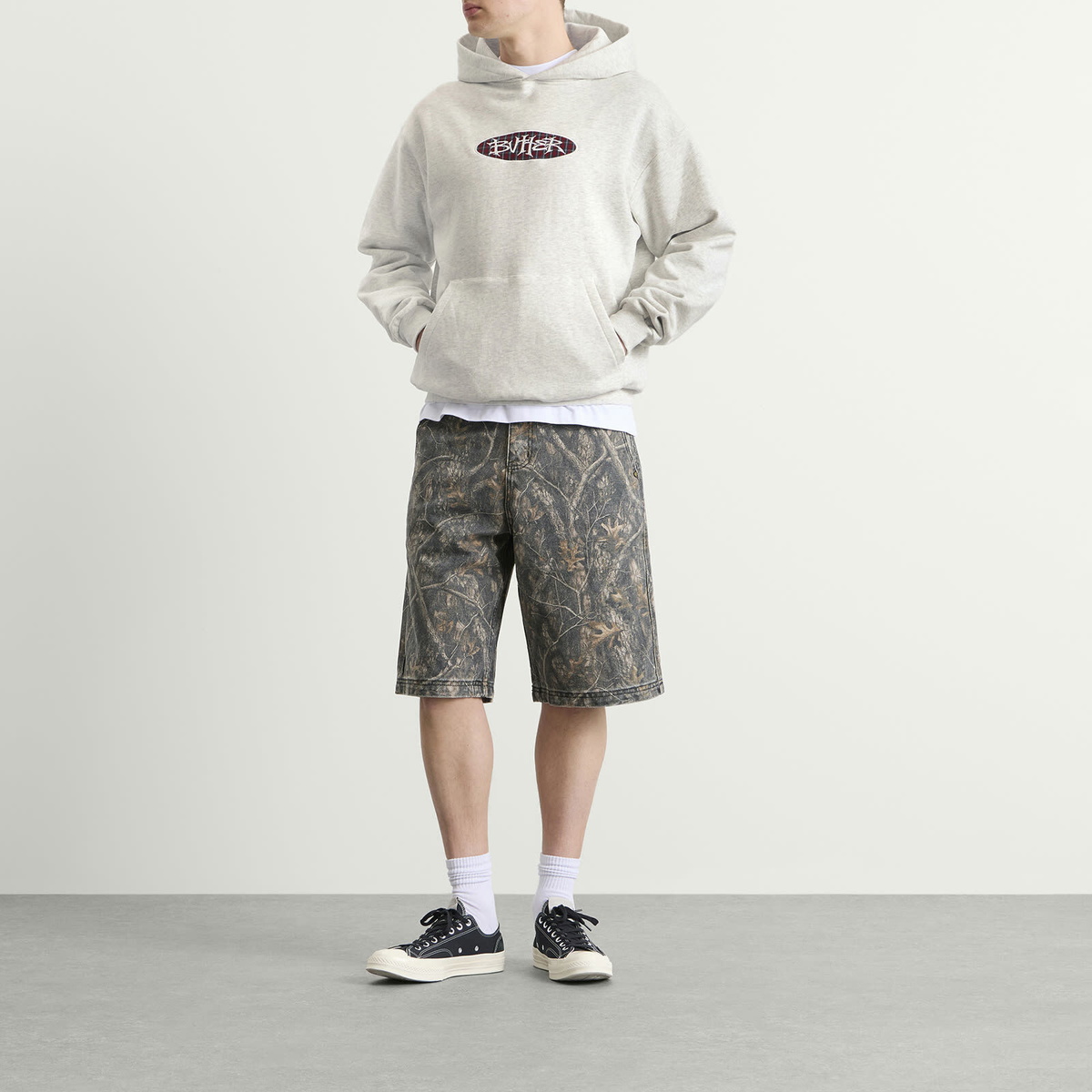 Butter Goods Men's Tide Hoodie in Ash