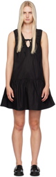 GANNI Black Dropped Waist Minidress