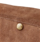RRL - Leather-Trimmed Suede Messenger Bag - Neutrals