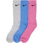 ERL SSENSE Exclusive Three-Pack Nike Edition Multicolor Assorted Socks