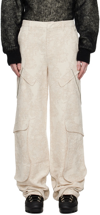 Photo: HELIOT EMIL Off-White Punctured Cargo Pants