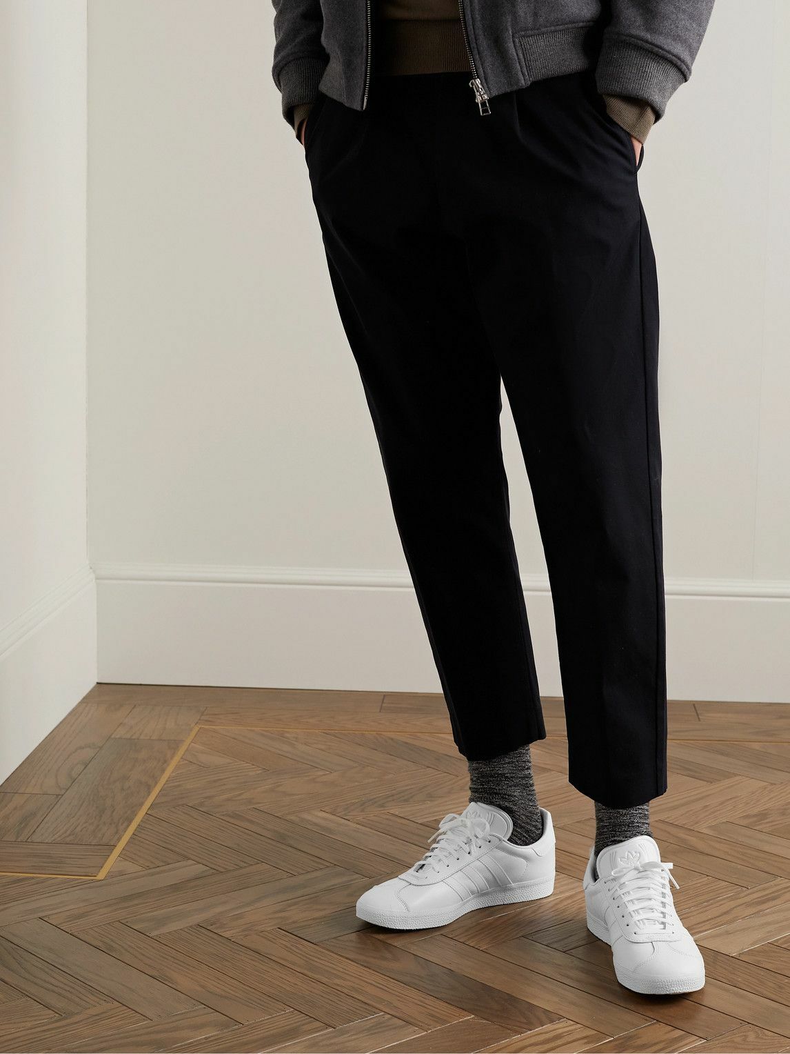 adidas originals gazelle leather sneakers