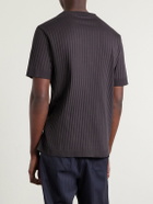 Mr P. - Ribbed Organic Cotton T-Shirt - Brown