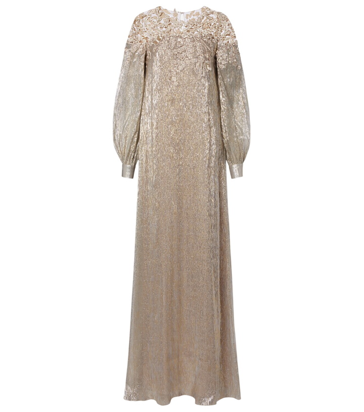 Photo: Oscar de la Renta Embellished silk-blend gown