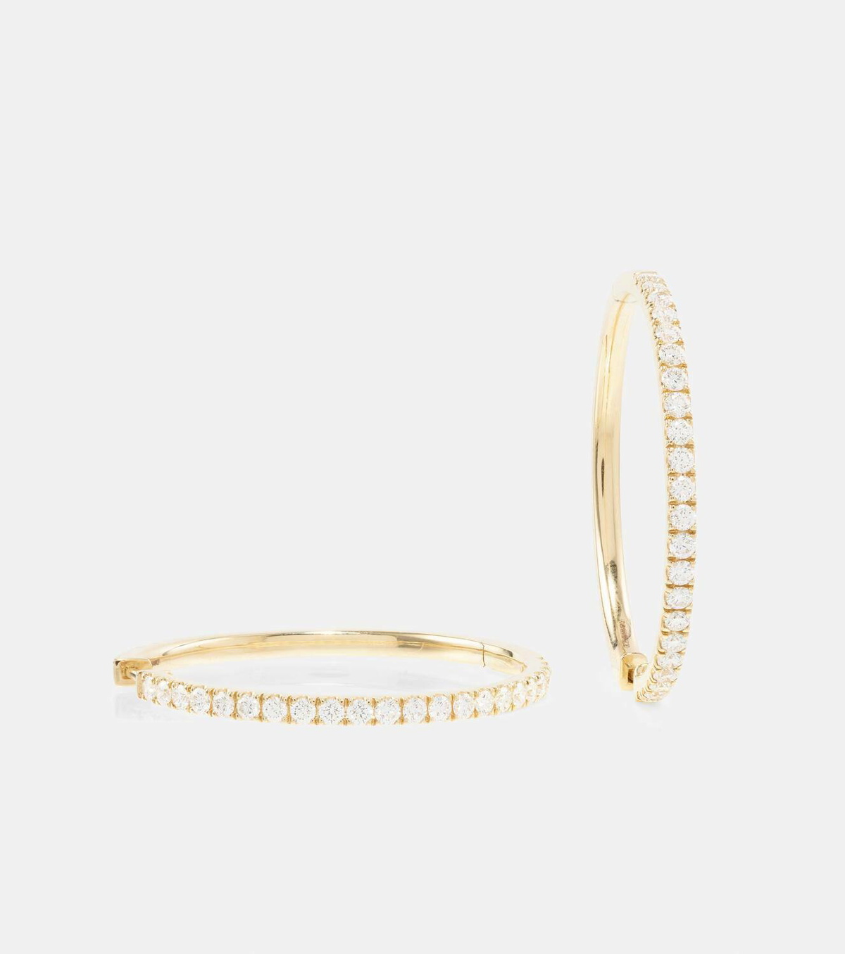 Robinson Pelham Giant Orbs 14kt gold hoop earrings with diamonds
