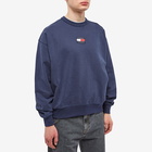 Tommy Jeans Men's Archive Flag Crew Sweat in Twilight Navy