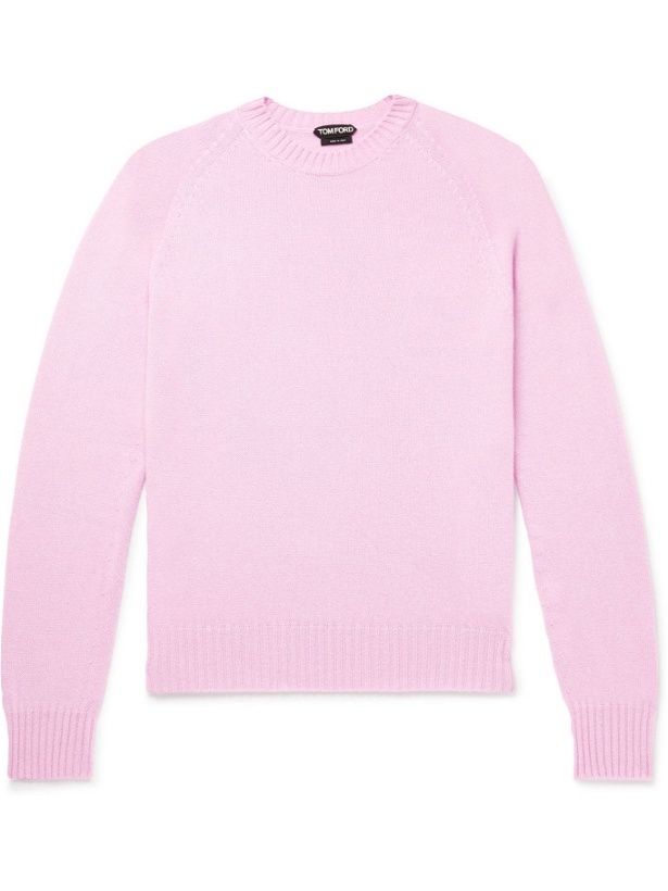Photo: TOM FORD - Slim-Fit Cashmere and Cotton-Blend Sweater - Purple