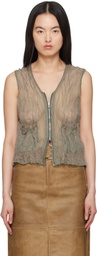 OUR LEGACY Taupe Crush Vest