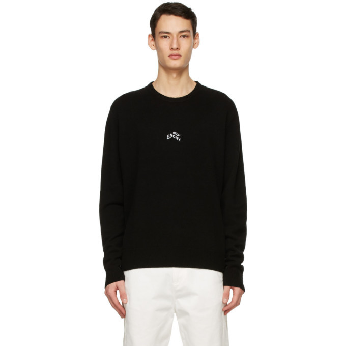 Photo: Givenchy Black Cashmere Embroidered Refracted Sweater