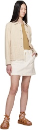 A.P.C. Off-White Sarah Denim Miniskirt