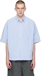 Juun.J Blue & White Stripe Shirt