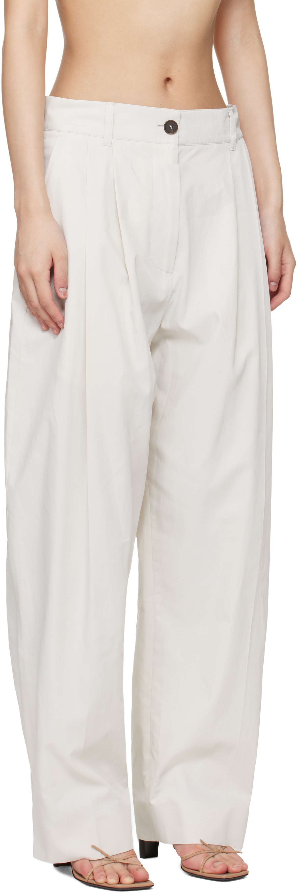 Studio Nicholson Off-White Acuna Trousers