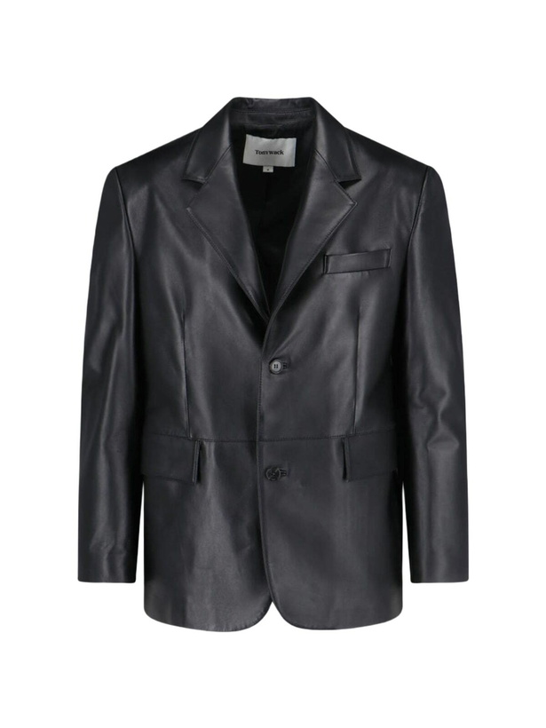 Photo: Tonywack Single-breasted Leather Jacket