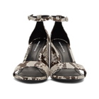 Alexander Wang Black and White Snake Abby Sandals