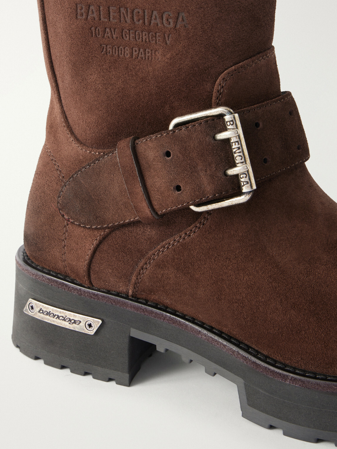 Balenciaga - Venom Waxed-Suede Desert Boots - Brown
