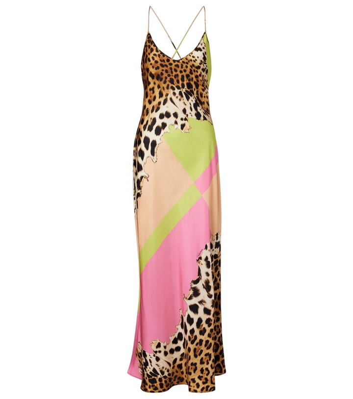 Photo: Roberto Cavalli Printed silk slip dress