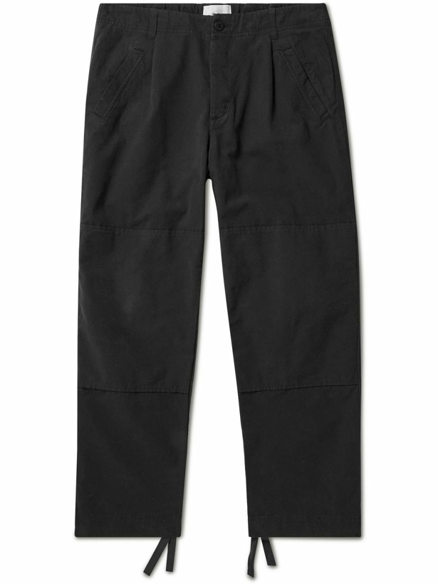 Photo: Folk - Assembly Brushed Cotton-Twill Trousers - Black