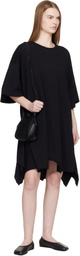 MM6 Maison Margiela Black Cotton Jersey Midi Dress