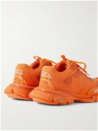 Balenciaga - Track.3 Distressed Mesh and Nylon Sneakers - Orange