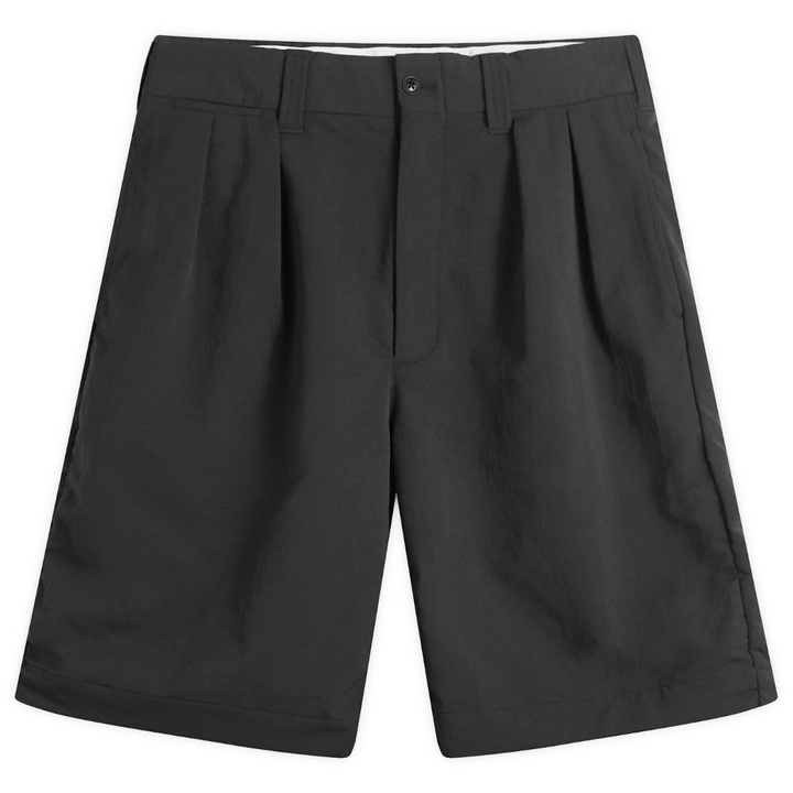 Photo: Nanamica Men's ALPHADRY Double Pleat Shorts in Black