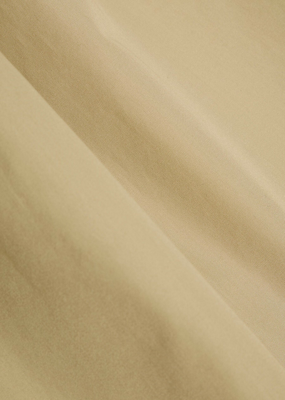 Vince Belted Cotton-poplin Midi Dress Beige