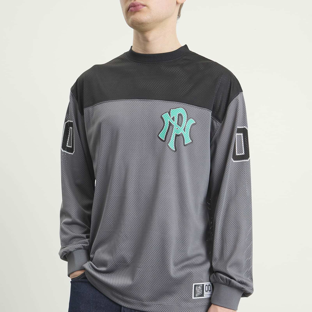 No Problemo Men's Nyp Long Sleeve Sports Jersey in Charcoal