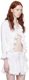 Ludovic de Saint Sernin White Ruffle Shirt