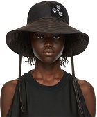 MCQ Black Coated Canvas Bucket Hat