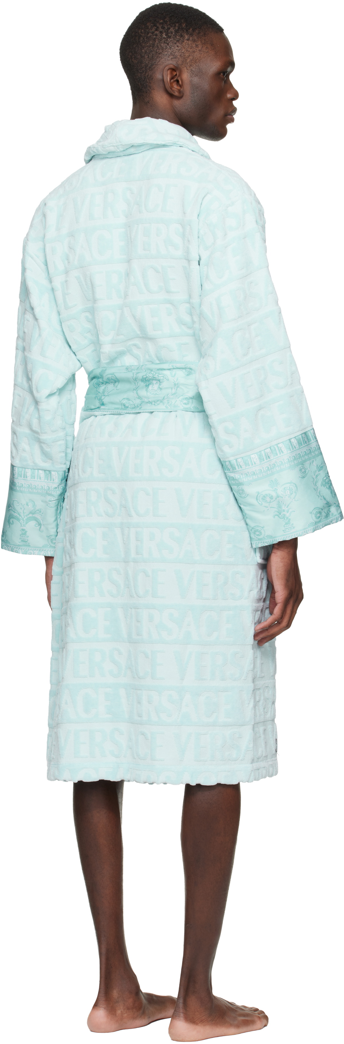 Versace Blue 'I Heart Baroque' Bathrobe
