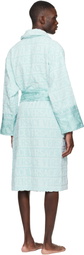 Versace Blue 'I Heart Baroque' Bathrobe