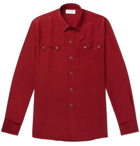 Saint Laurent - Printed Silk Shirt - Red