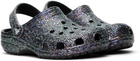Crocs Kids Black Classic Glitter Clogs