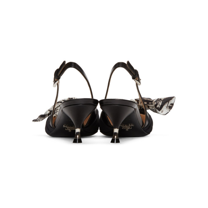 Prada Black Comic Ribbon Heels Prada