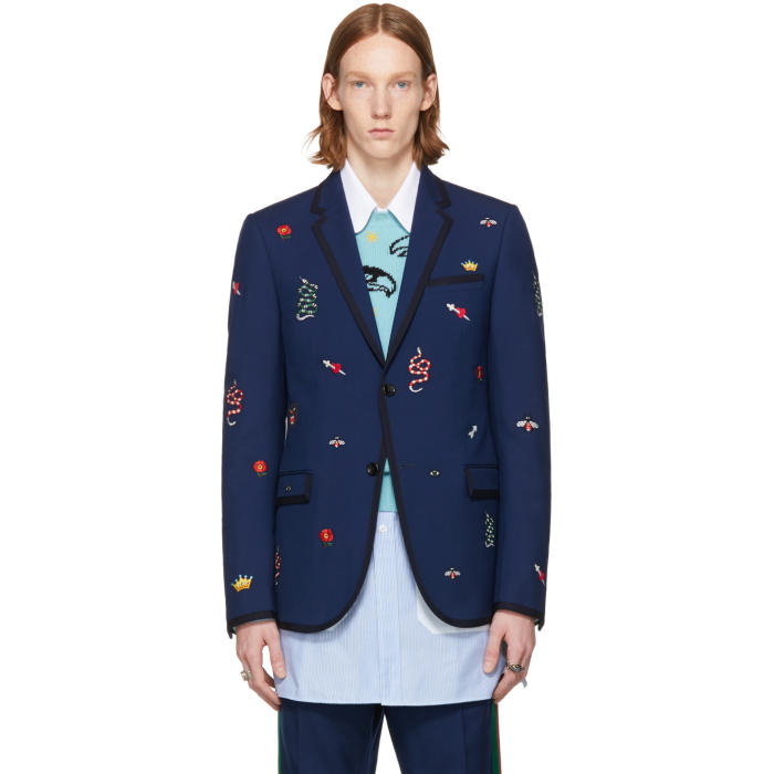 Photo: Gucci Blue Formal Monaco Blazer