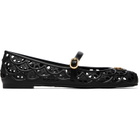 Valentino Garavani Black Ondette Rubber Ballerina Flats