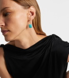 Shay Jewelry 18kt white gold earrings with amazonite and diamonds