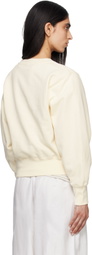 ANINE BING Off-White Harry Shrunken Sweatshirt