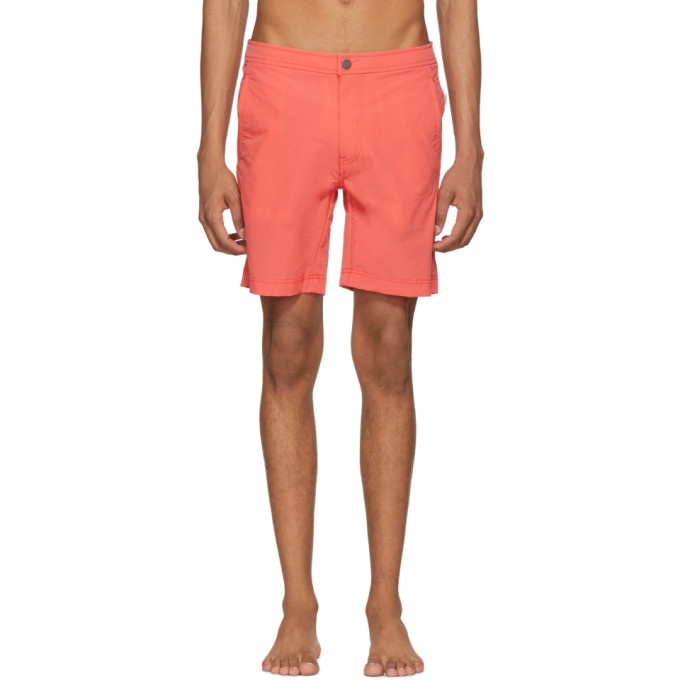 Photo: Onia Orange Calder Swim Shorts