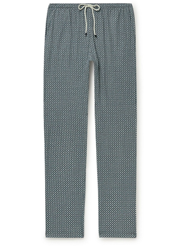 Photo: Zimmerli - Printed Stretch-Modal Jersey Pyjama Trousers - Blue