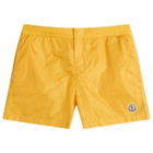 Moncler Men's Swim Shorts in Yellow