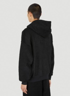 Boucle Fleece Hooded Sweatshirt in Black