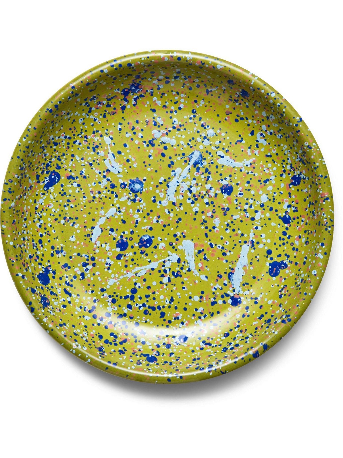 BORNN - Island Breeze Large Splattered Enamelware Plate, 26cm