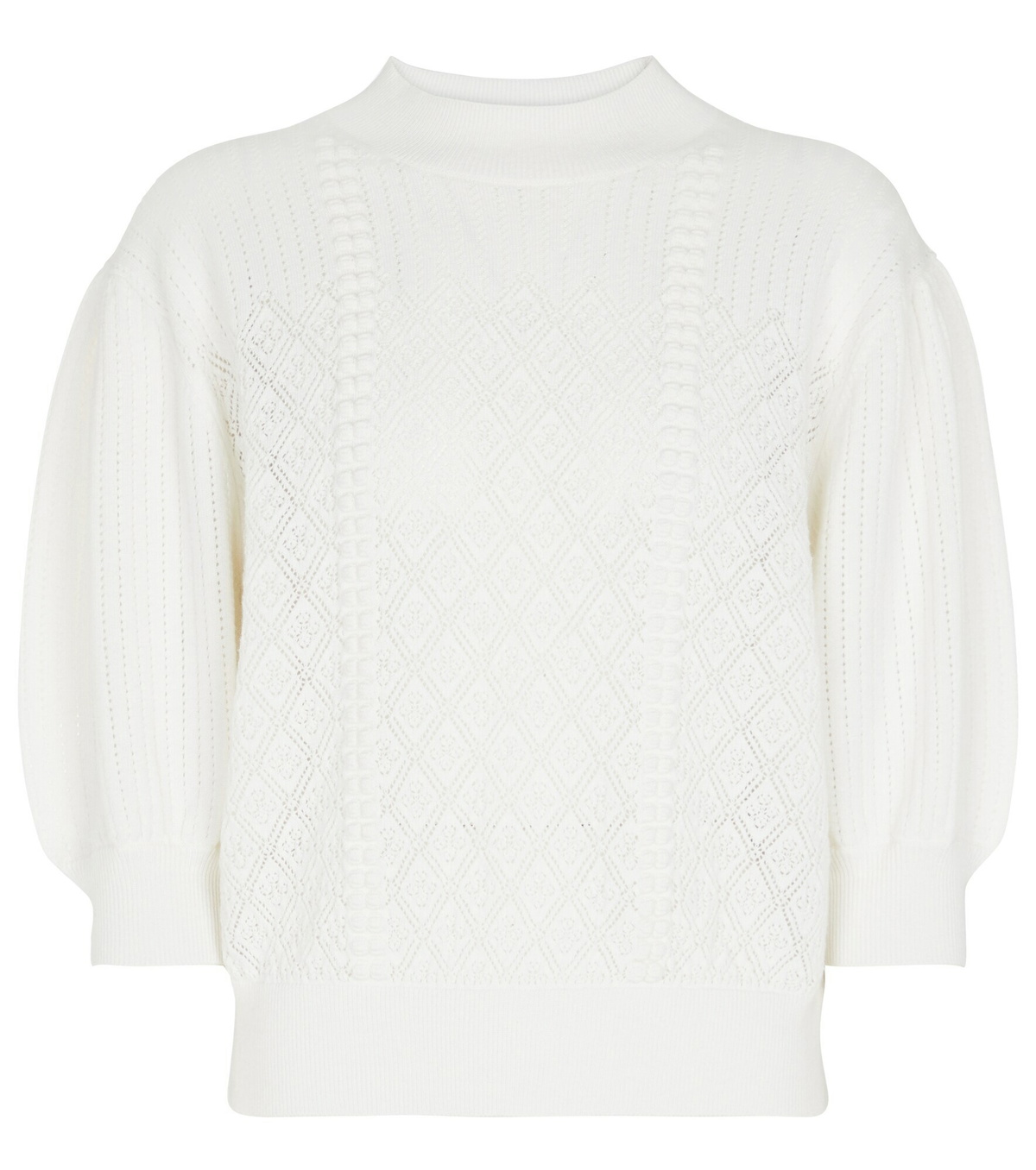 See By Chloe - Pointelle wool and cotton sweater See by Chloe