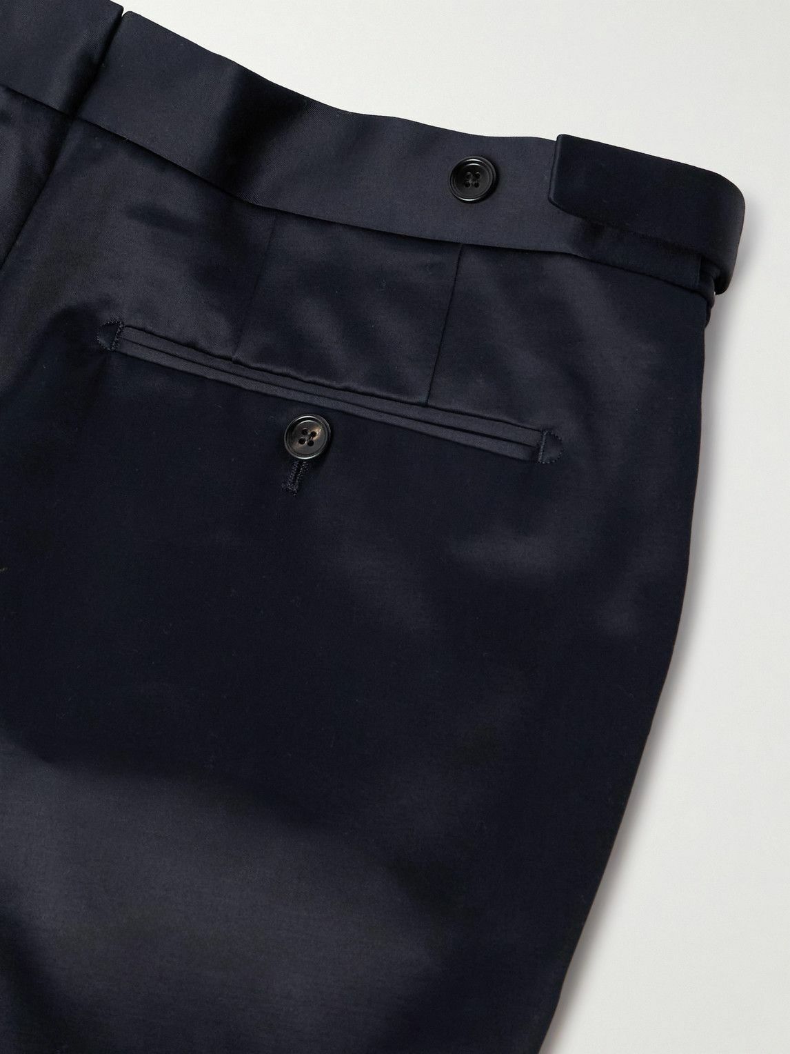 TOM FORD - Dyllan Straight-Leg Cotton-Satin Trousers - Blue