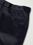 TOM FORD - Dyllan Straight-Leg Cotton-Satin Trousers - Blue