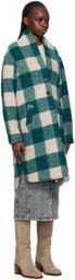 Isabel Marant Etoile Green & Beige Gabriel Coat
