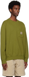 Carhartt Work In Progress Green Pocket Sweatshirt