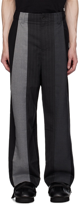 Photo: Feng Chen Wang Black & Gray Multi Paneled Trousers