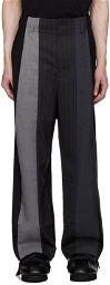 Feng Chen Wang Black & Gray Multi Paneled Trousers